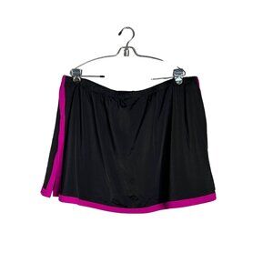 NWOT Swimsuits For All Swim Skirt Skort Black Pink Plus Size 26